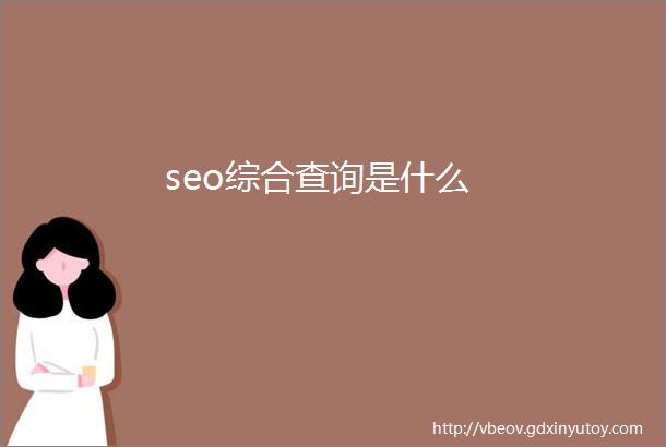 seo综合查询是什么